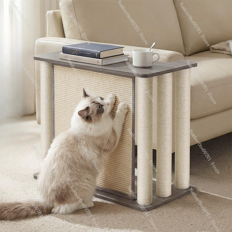 Cat Scratching Post - Kattenboom bijzettafel met krabplank & krabpaal,