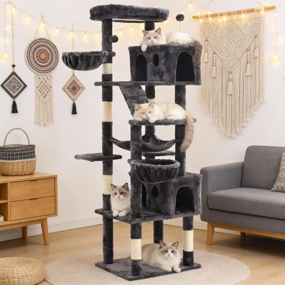 Cat Scratching Post - 74 cm hoge kattenboom met krabpalen,