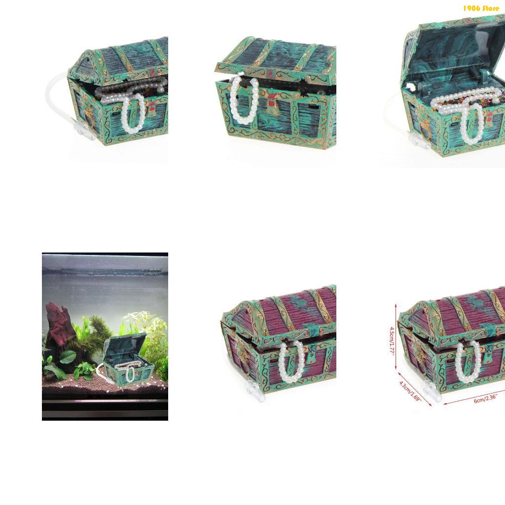 Pet X Supplies & Tack - U1JB Aquarium Schatkist Decoraties Hars Schatkist