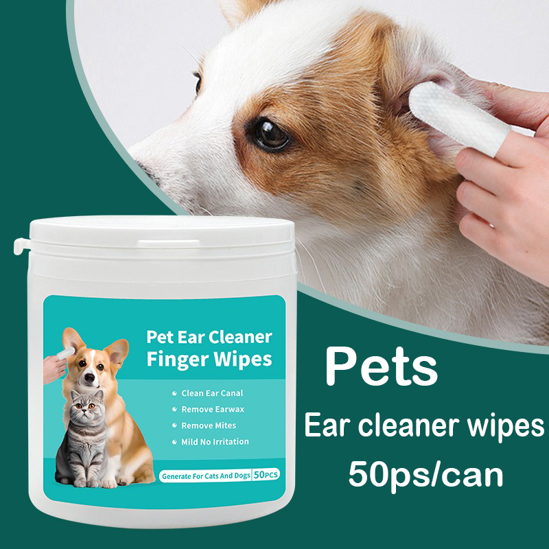 Pet Ear Cleaner - Reinigingsproducten voor huisdieren Oorreinigingsdoekjes Oorverzorging Vingertoppen