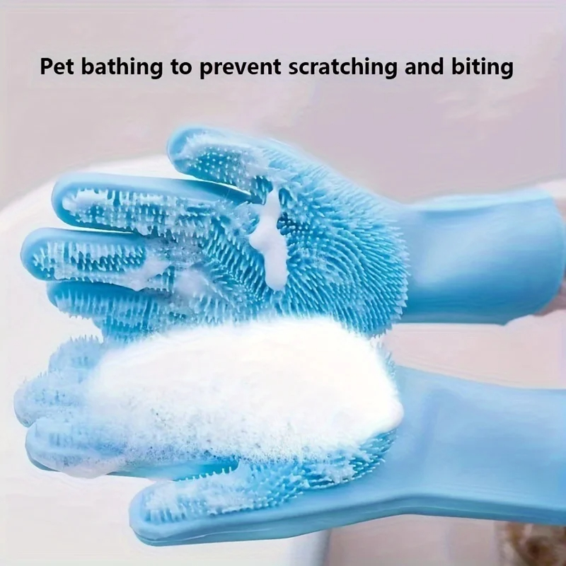 Pet Supplies Nz - Multifunctionele siliconen verzorgingshandschoenen voor huisdieren, borstel