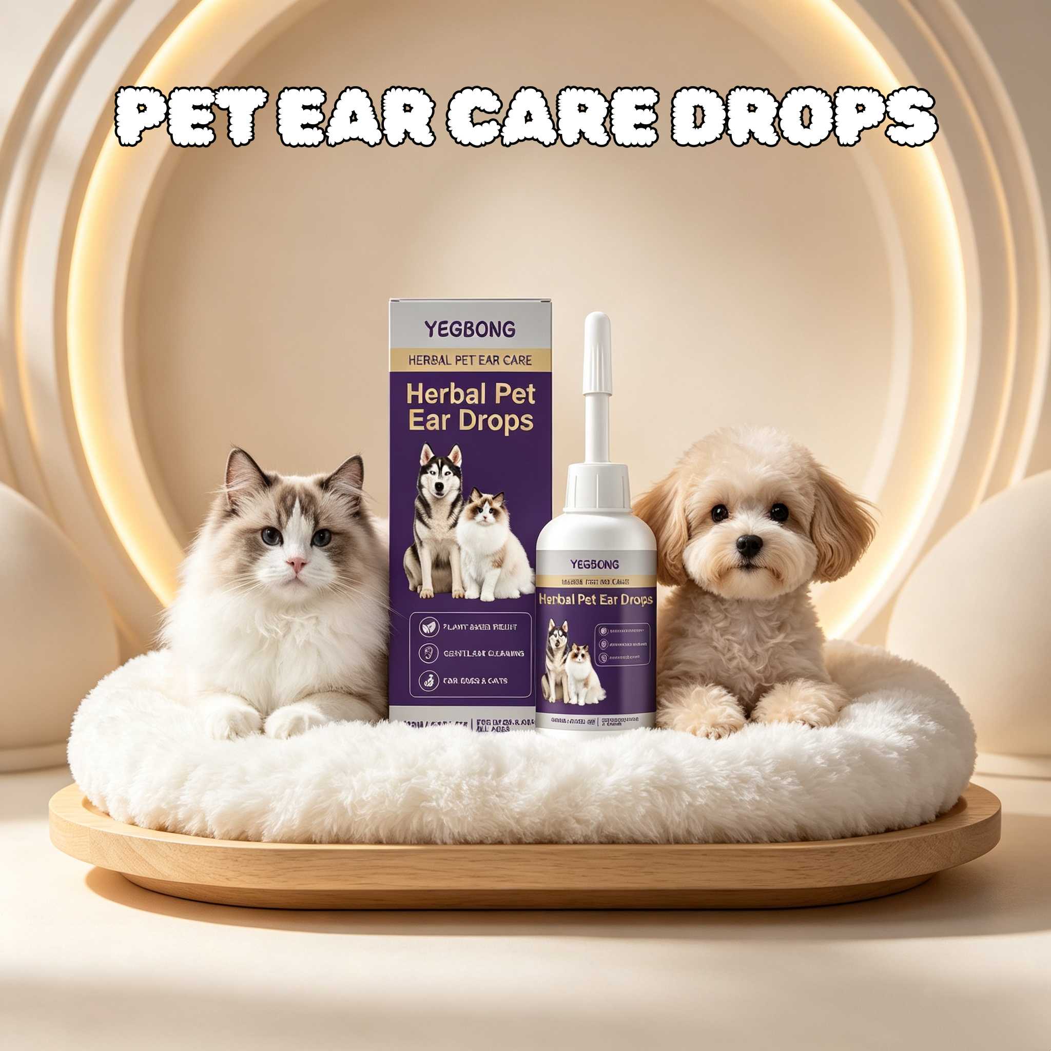 Pet Ear Cleaner - Oorreinigingsdruppels voor huisdieren, reukverminderend, anti-oorwas, niet-irriterend,