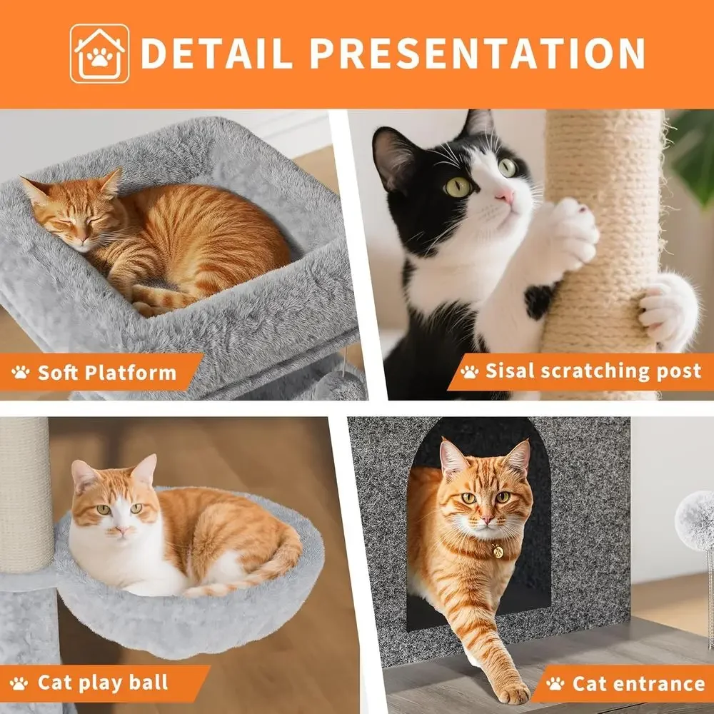 Grote multi-level kattenhuis m - Cat Scratching Post recensie en prijs