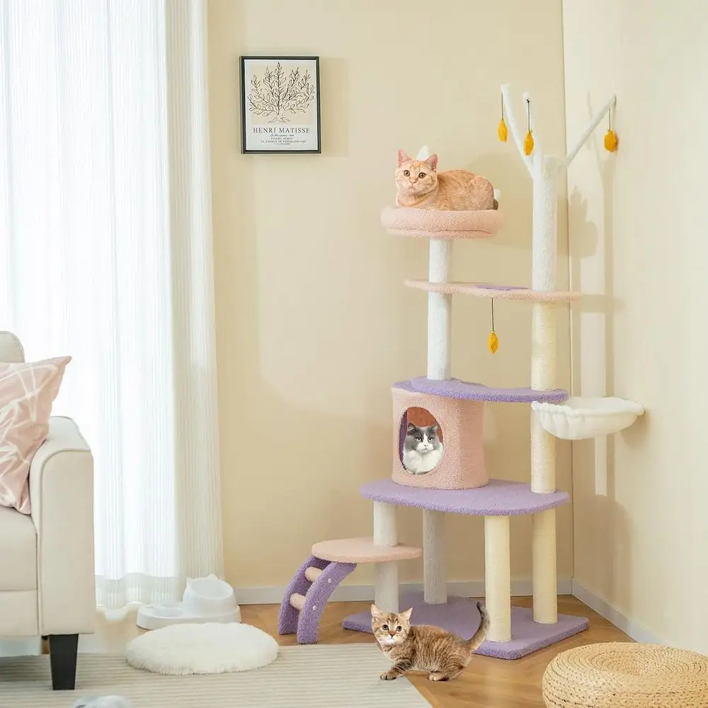 62-inch multi-level kattentore - Cat Scratching Post recensie en prijs