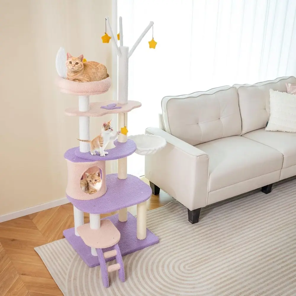 62-inch multi-level kattentore - Cat Scratching Post recensie en prijs