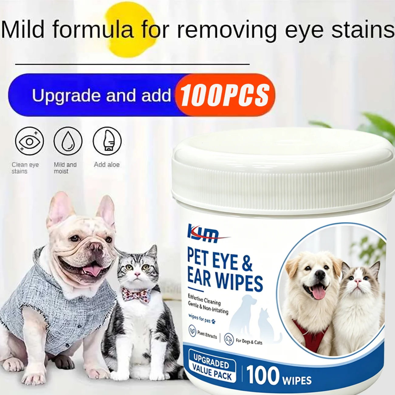 KJM 100 stuks Oog- en oorreini - Pet Ear Cleaner recensie en prijs