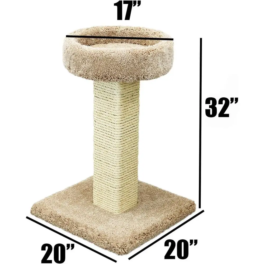Grote krabpaal van massief hou - Cat Scratching Post recensie en prijs