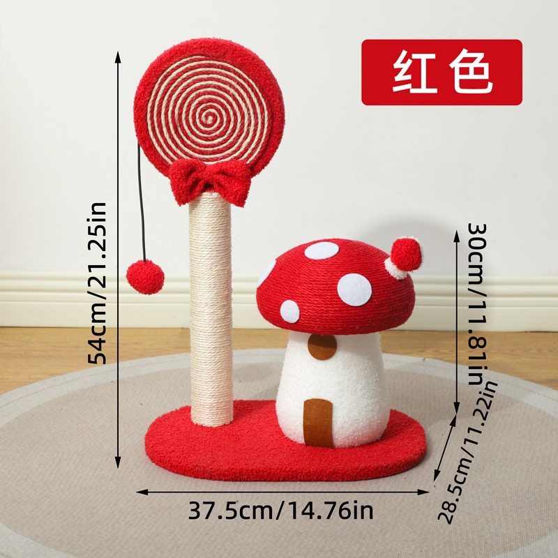 Schattig paddenstoelvormig kra - Cat Scratching Post recensie en prijs