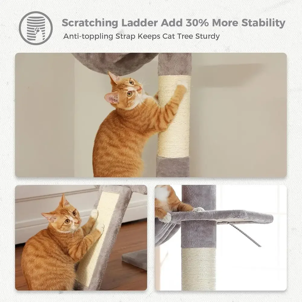 Verstelbare kattenboom met 5 n - Cat Scratching Post recensie en prijs