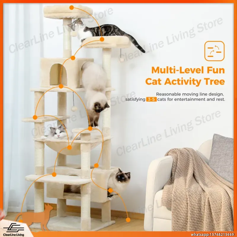 Grote kattenboomtoren voor bin - Cat Scratching Post recensie en prijs